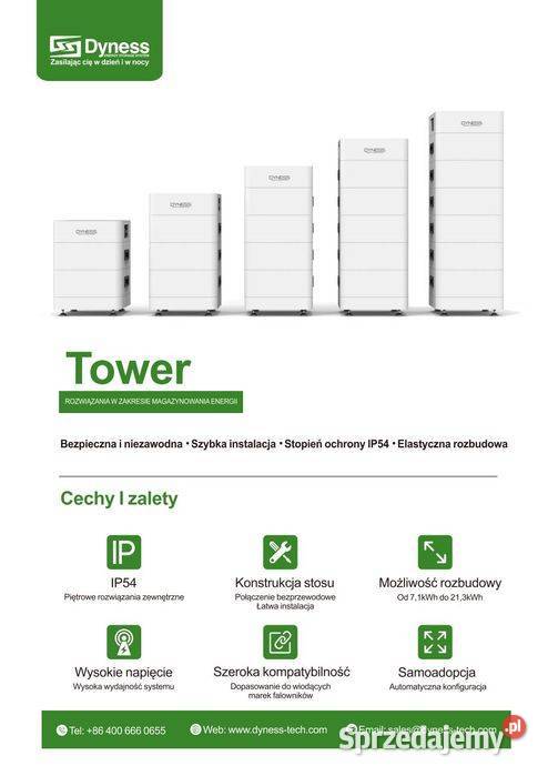 Magazyn energii Dyness Tower T7 71kWh 6999 z VAT