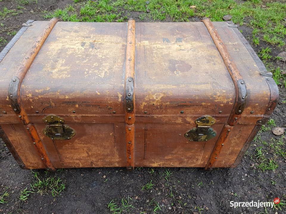 Duży piękny przedwojenny kufer podróżny Pozostałe
