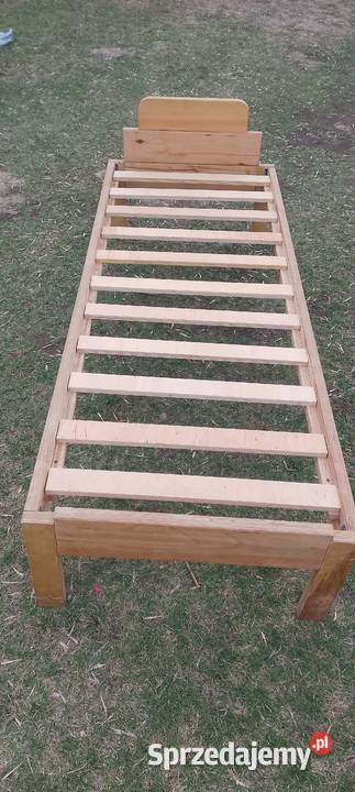 Łóżko drewniane z oparciem 200x80 materac Łóżka Augustów sprzedam