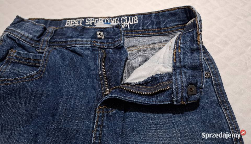 Spodnie chłopięce dżinsy niebieskie Topolino 128 Czeladź