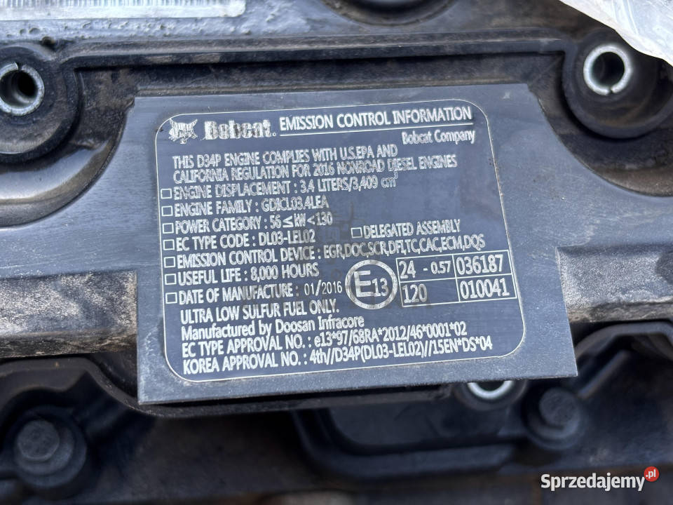 BOBCAT D34P DL03LEL02 Słupek Blok Głowica Koło Jastrzębniki sprzedam