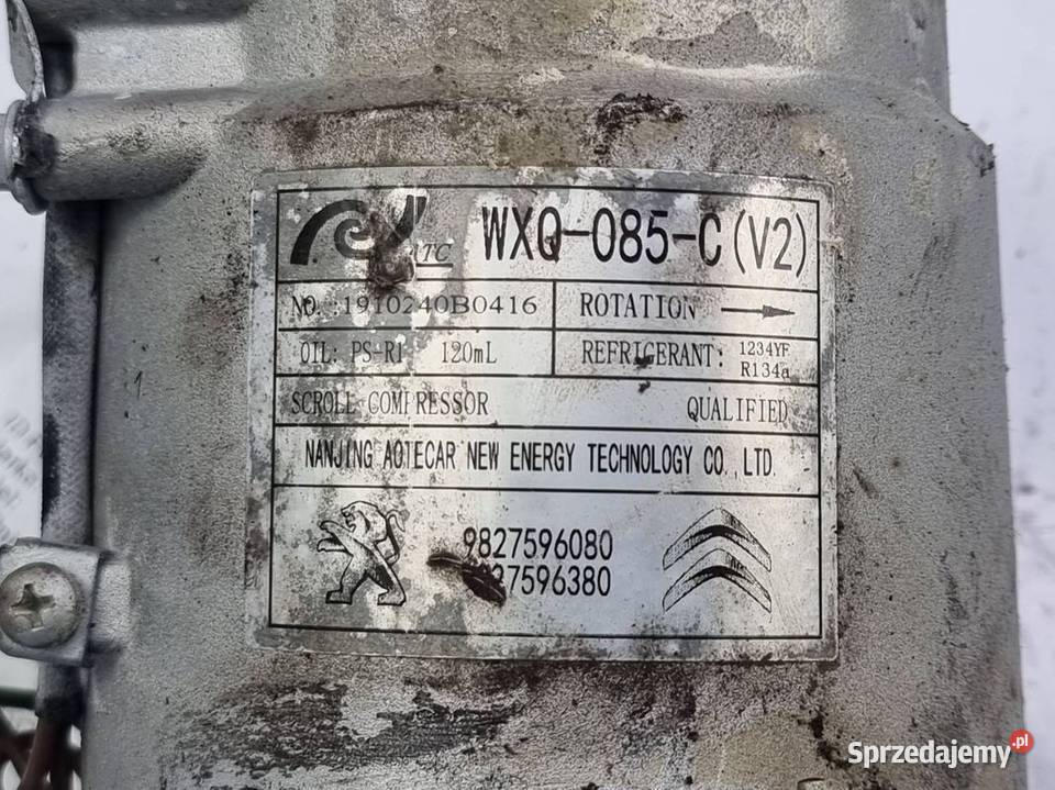 SPRĘŻARKA KLIMATYZACJI OPEL CORSA F 9827596080 Lipno sprzedam