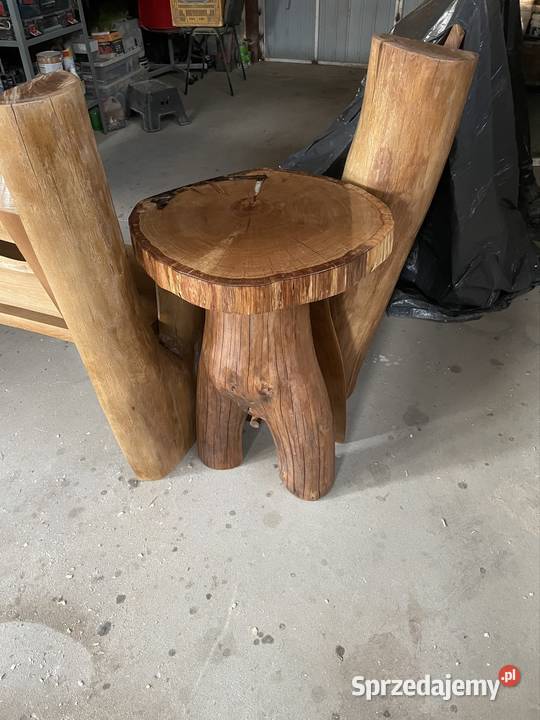 Meble ogrodowe stół monolit stolik live edge dąb mazowieckie Przysucha
