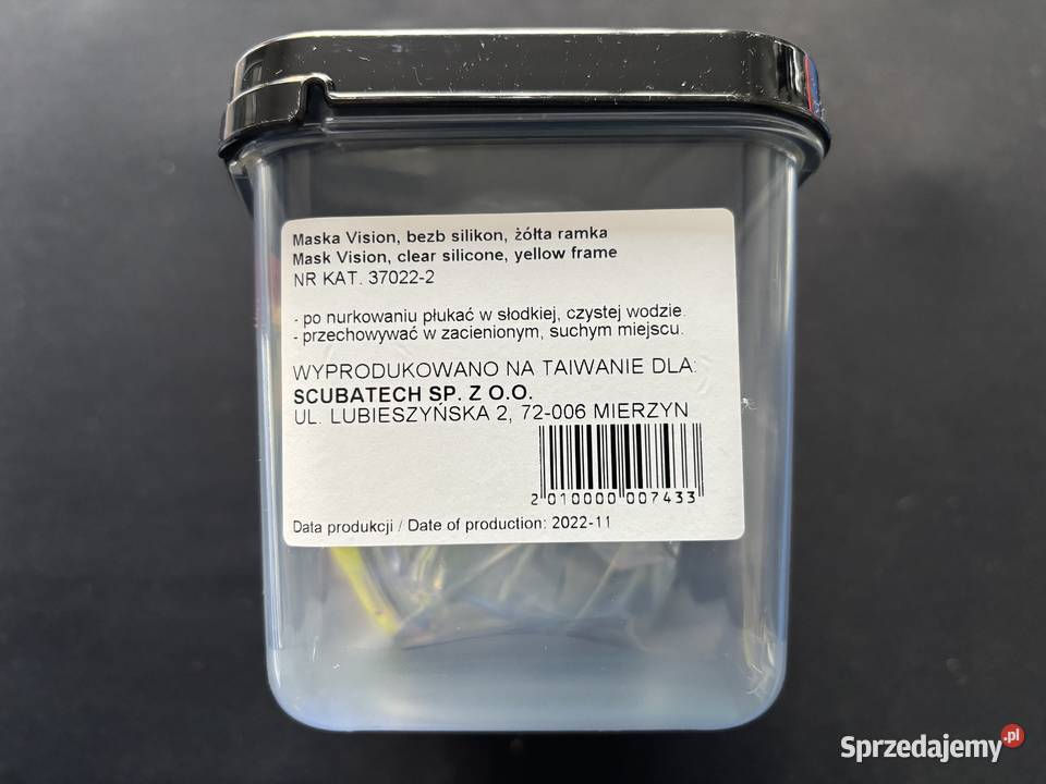 Maska Nurkowa Profesjonalna Vision bezb silikon śląskie