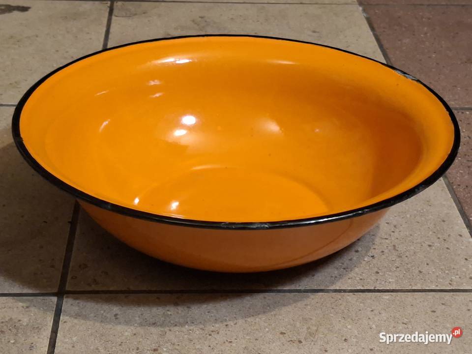 Miski emaliowana Silesia PRL śr 32 Chorzów