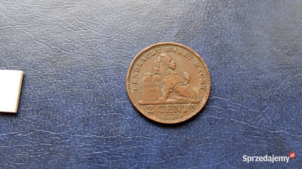 Stare monety 2 cent 1902 Belgia Lesko