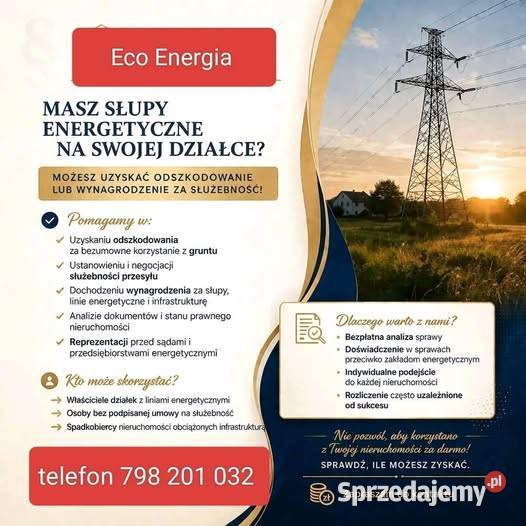 Wiesz że słupy na twoim polu należy się