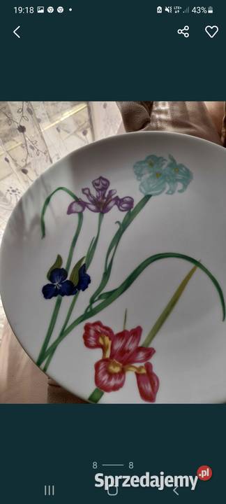 Śliczny talerz kwiaty Zara Hoome Maków Mazowiecki