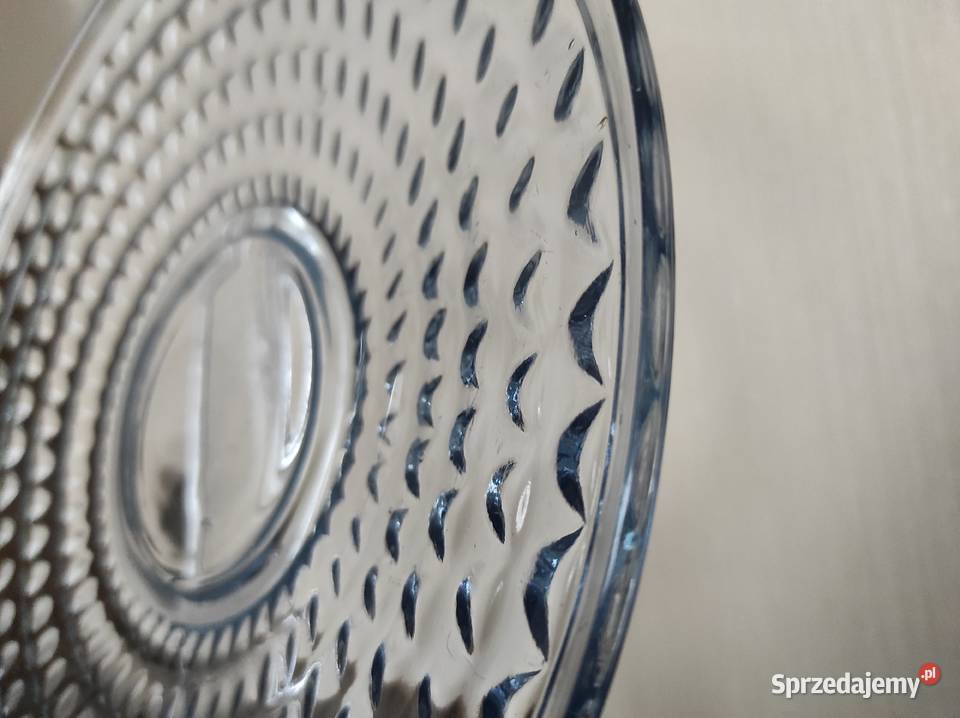 Patera talerz niebieskie szkło huta Hortensja sprzedam