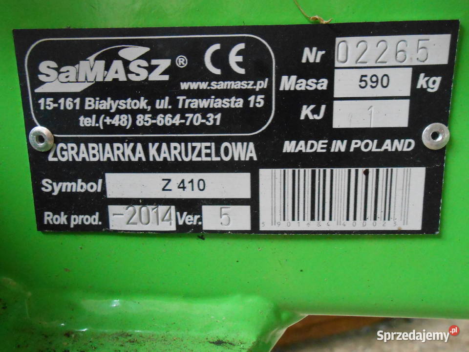 Zgrabiarka Karuzelowa SaMasz Z410 SaMasz podlaskie Kleszczele