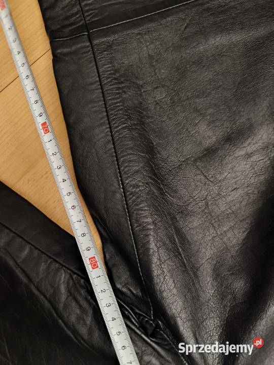 Skórzane męskie spodnie skóra z dawnych lat pas