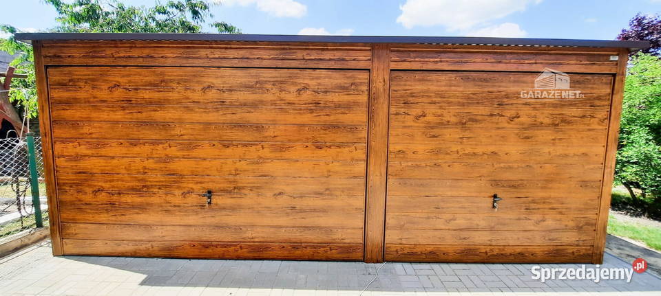 GARAŻ BLASZANY 6m x 6m SPAD TYŁ 2X BRAMA UCHYLNA Domki narzędziowe małopolskie Łapanów
