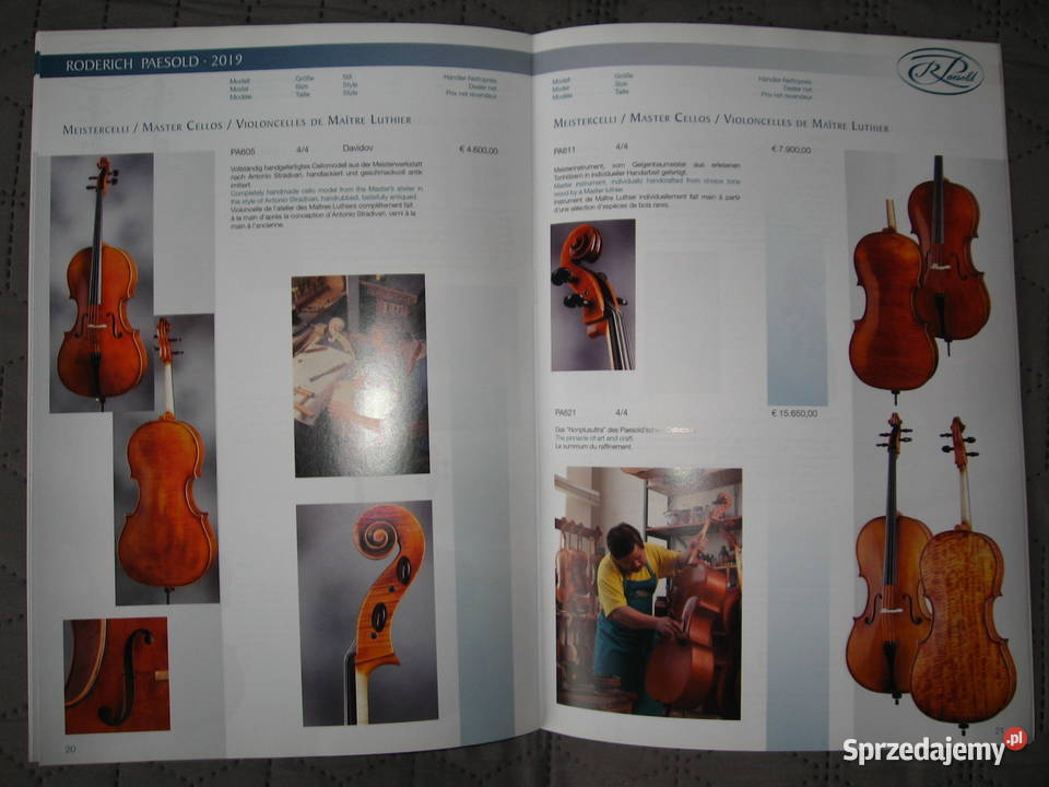Roderich Paesold Bows Cellos Violins List 2019 Instrumenty smyczkowe Kępice