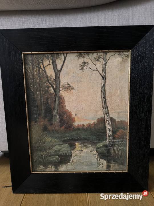Piękny obraz olejny na płótnie pejzaż Malarstwo Łódź