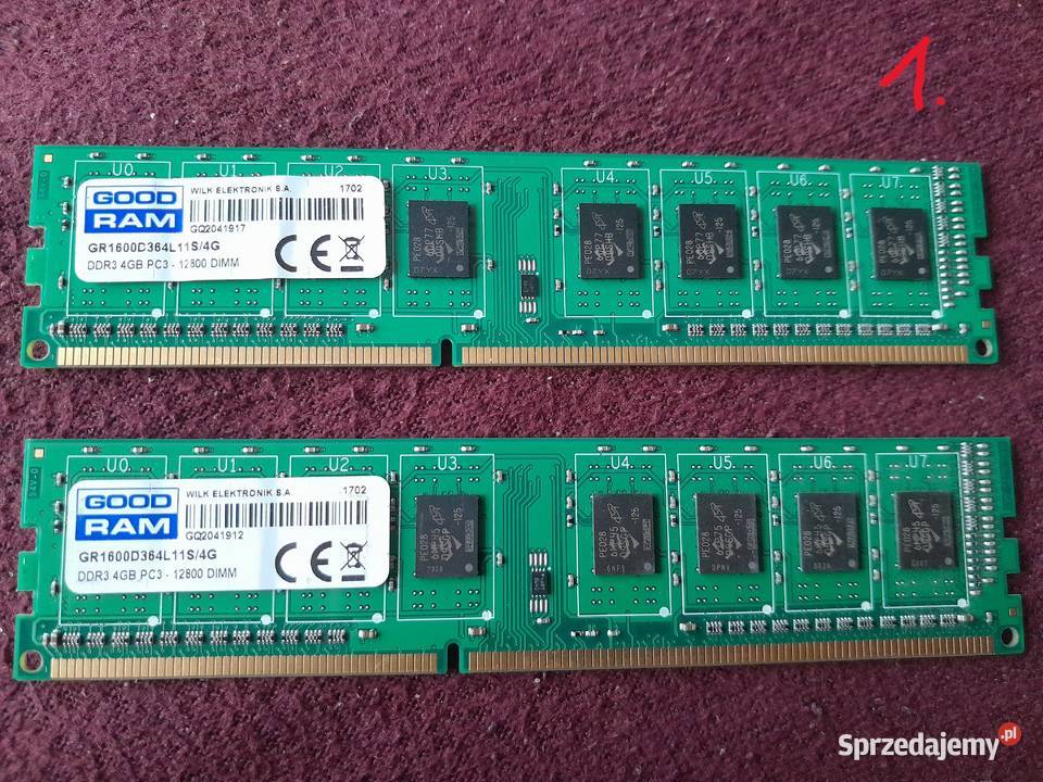 Pamięć DDR3 4GBx2 PC31280 DIMM małopolskie