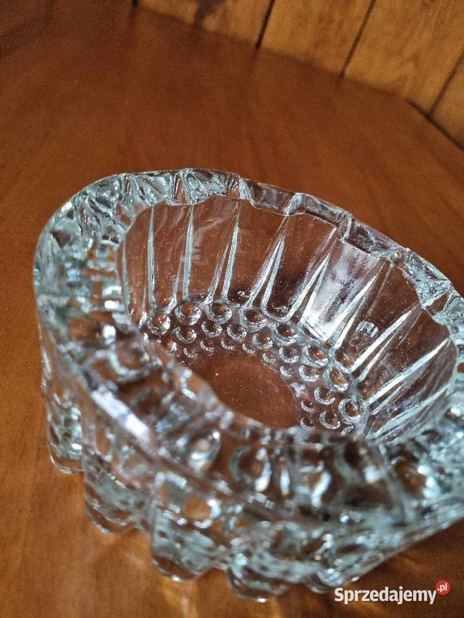 Szklana popielniczka Drost Warszawa