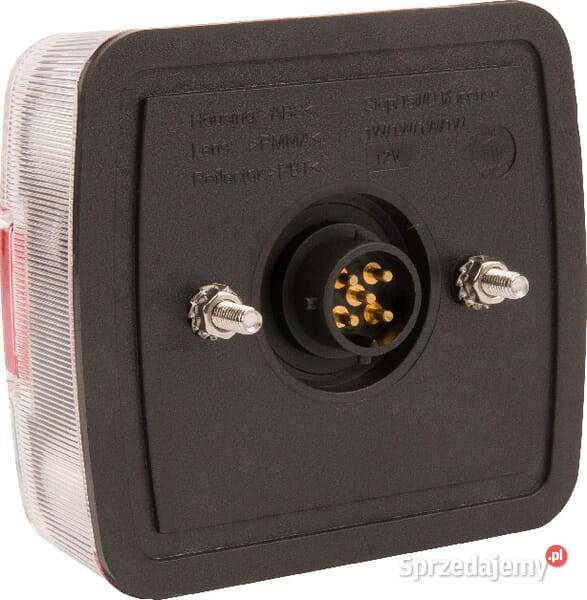 Lampa tylna zespolona LED 1W kwadratowa 12V Oświetlenie Kamionna