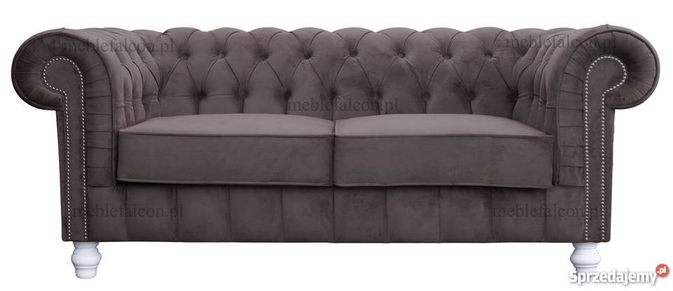 Pikowana Sofa Chesterfield Demelza Meble Falcon fioletowy mazowieckie Warszawa