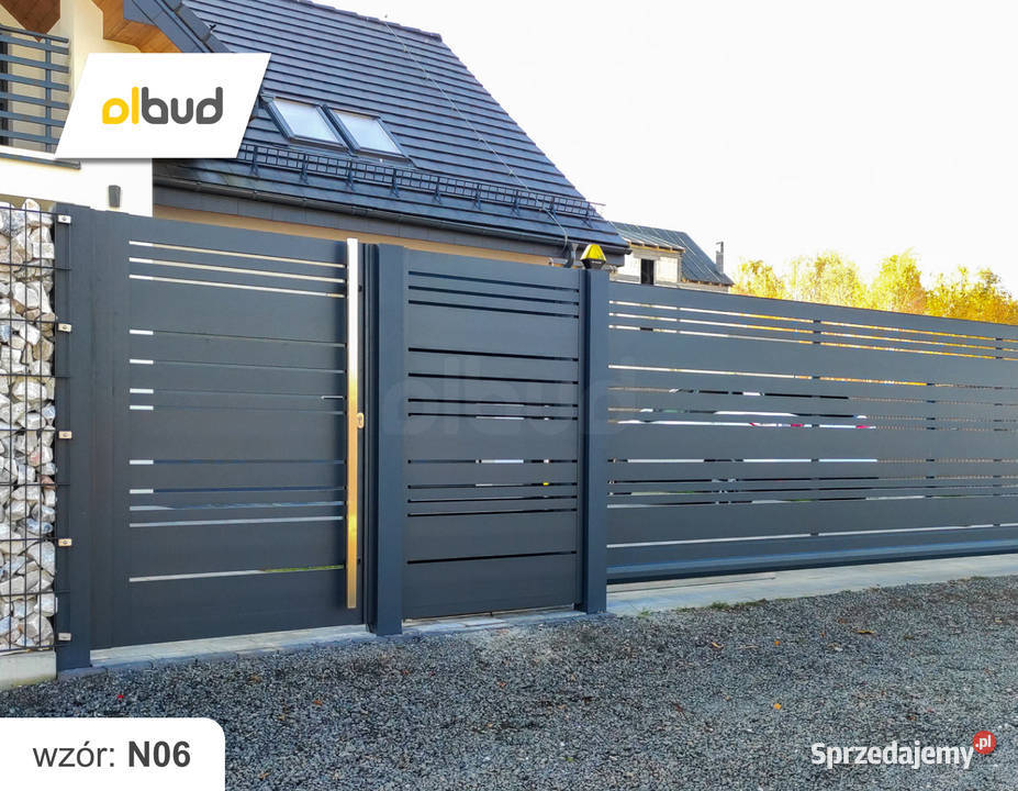 Ogrodzenie poziome aluminiowe z montażem