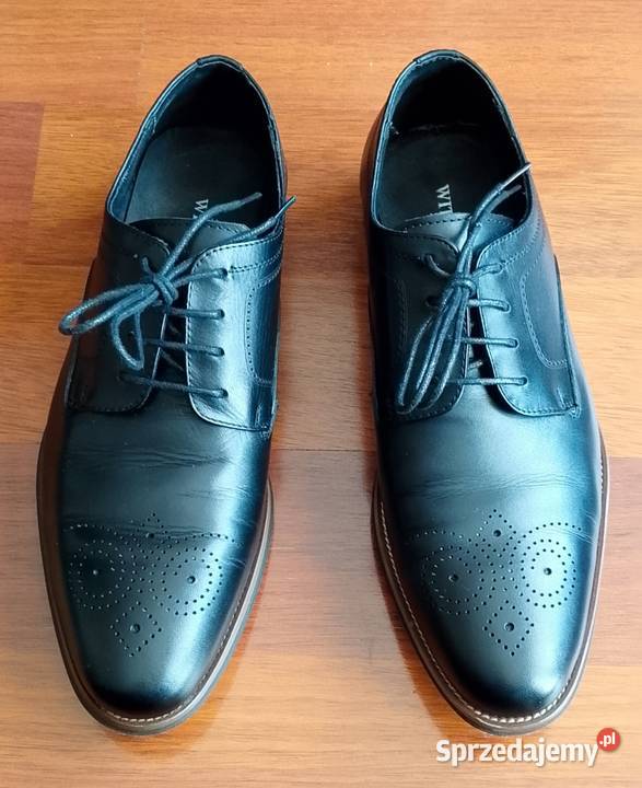 Eleganckie półbuty skórzane Derby Brogue firmy Półbuty Katowice