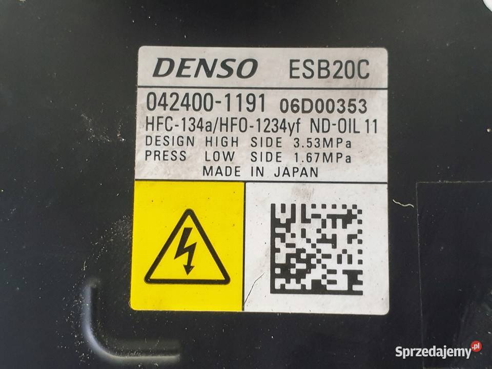 Toyota Corolla E21 20 H SPRĘŻARKA KLIMATYZACJI Janów
