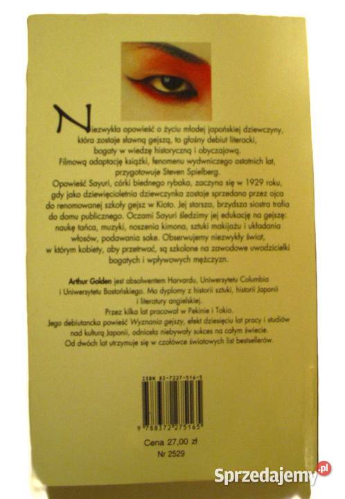 Wyznania gejszy Arthur Golden Rok wydania 2000 łódzkie Łódź sprzedam
