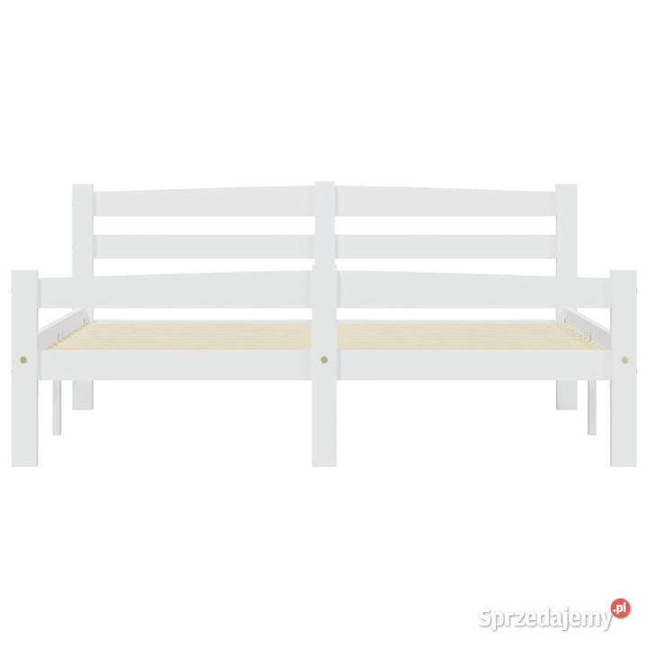 Rama łóżka biała lite drewno sosnowe 140 x 200 Warszawa