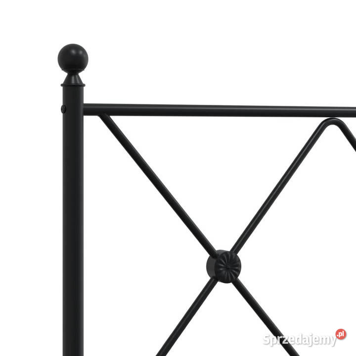 Łóżko Metalowe Czarne Rama Łóżka Ze Stelażem 207cm Warszawa