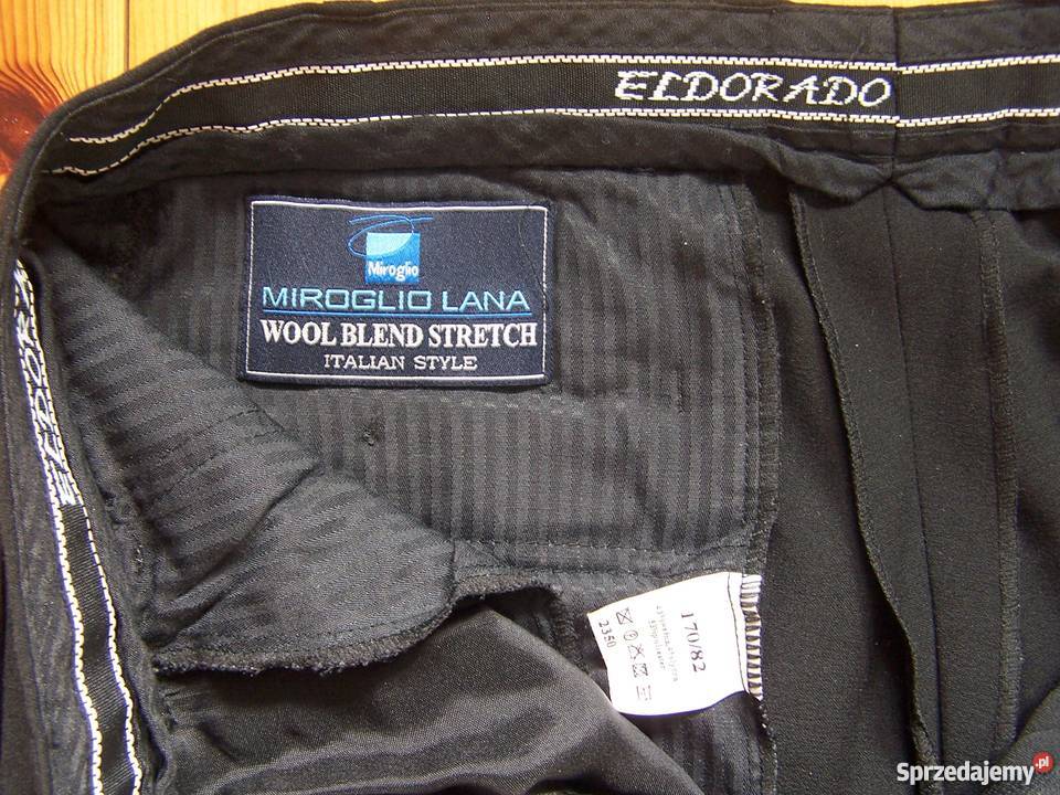 Eleganckie czarne spodnie w kant Eldorado Białystok sprzedam