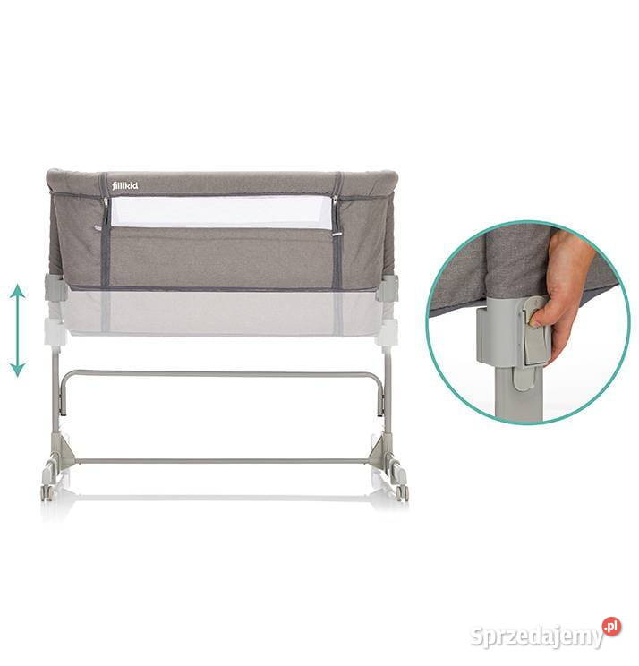 Łóżeczko dostawne Relax Grey Melange FilliKid Poznań sprzedam