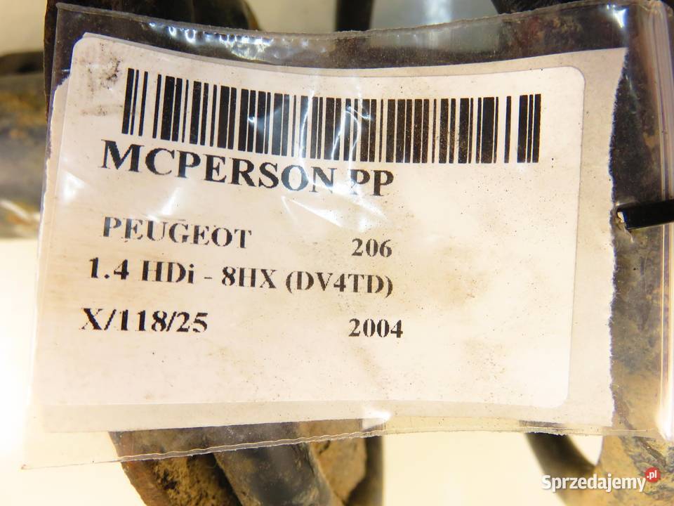 MCPERSON PRAWY PRZEDNI PEUGEOT 206 14 HDi