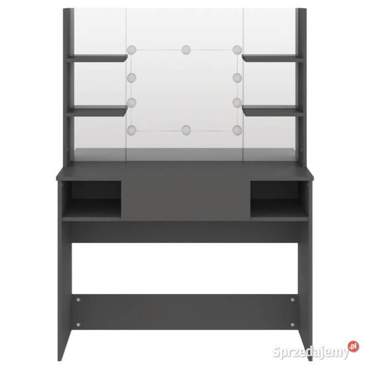 Stolik do makijażu z LED 100x40x135 MDF szary Toaletki Warszawa