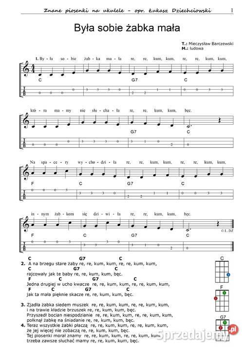 Kolędy na ukulele nuty tabulatura akordy słowa praworęczna Wrocław