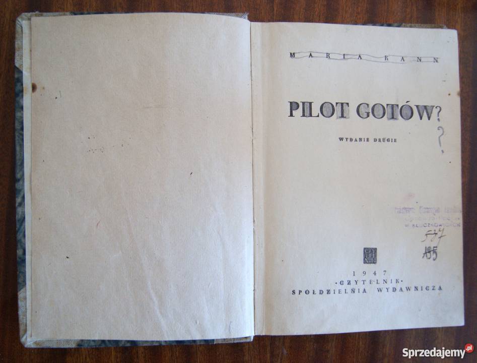 Maria Kann Pilot gotów 1947 lubelskie Parczew