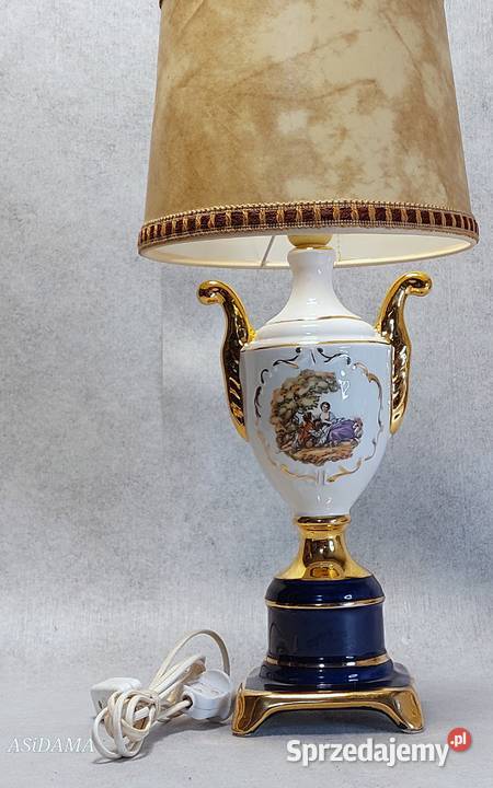 Kobaltowa Lampa Scenka Zakochana Barokowa Para Świnoujście