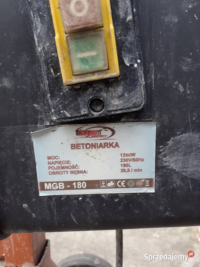 Betoniarka 230V 1250W 180 L MAGNUM sprzedam