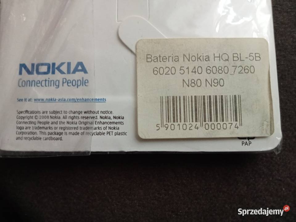 bateria do telefonu komórkowego nokia Nowy Tomyśl