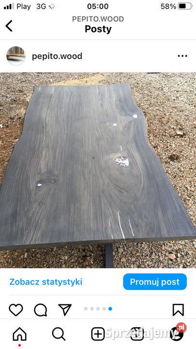 Stół drewno dąb czarny
