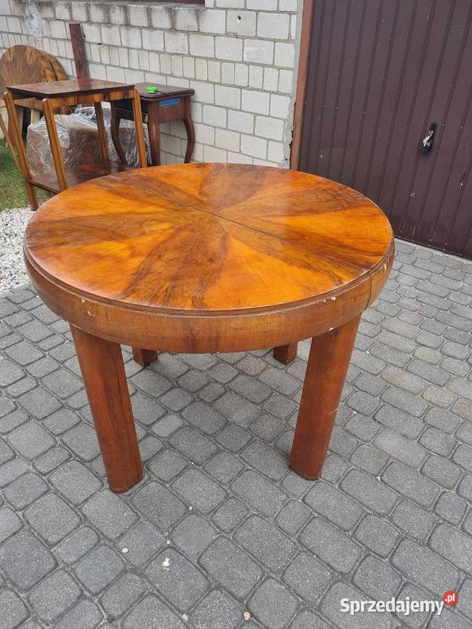 Stary stół Art Deco beczka antyk vintage Sękocin Nowy