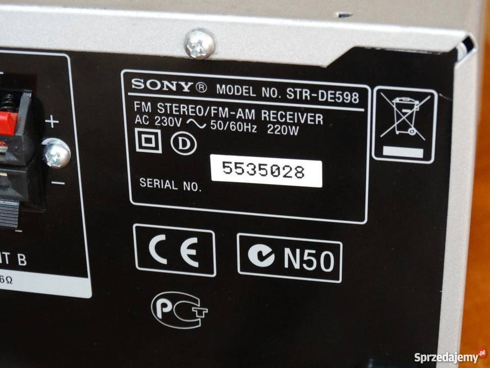 Amplituner Sony STRDE 598 wejścia cyfroweWYSYŁKA Jasło sprzedam