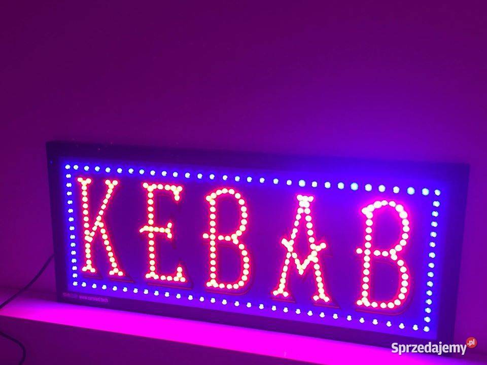 LED reklama neon KEBAB 70 x 30 zewnętrzna 230V wielkopolskie Poznań