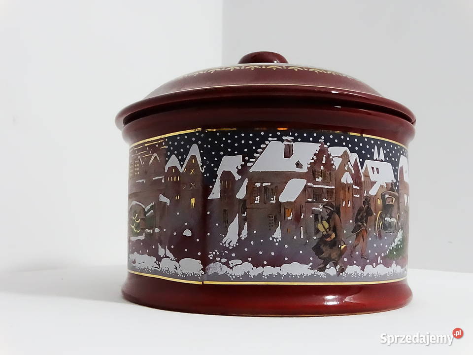 Dekoracyjny pojemnik świąteczny z pokrywką lubelskie