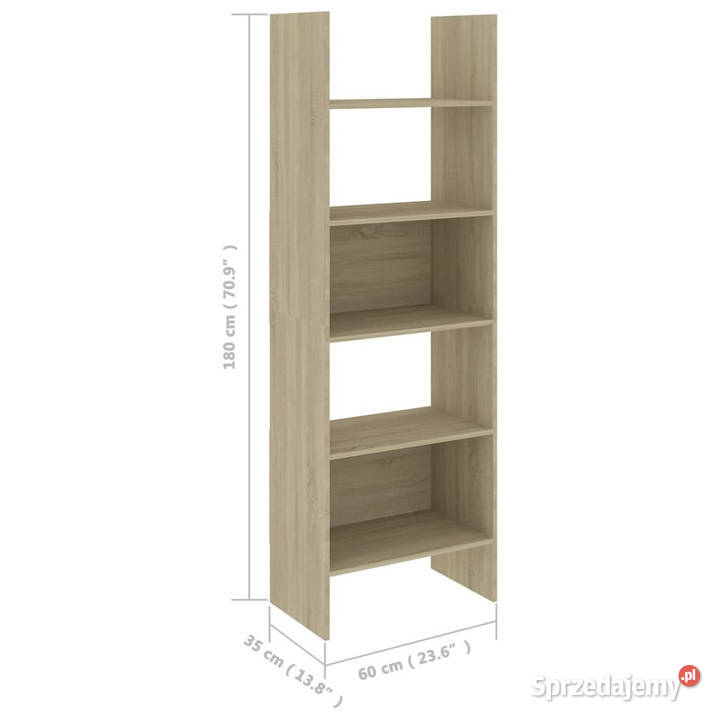 Regał na książki dąb sonoma 60x35x180 WM803410 Warszawa sprzedam