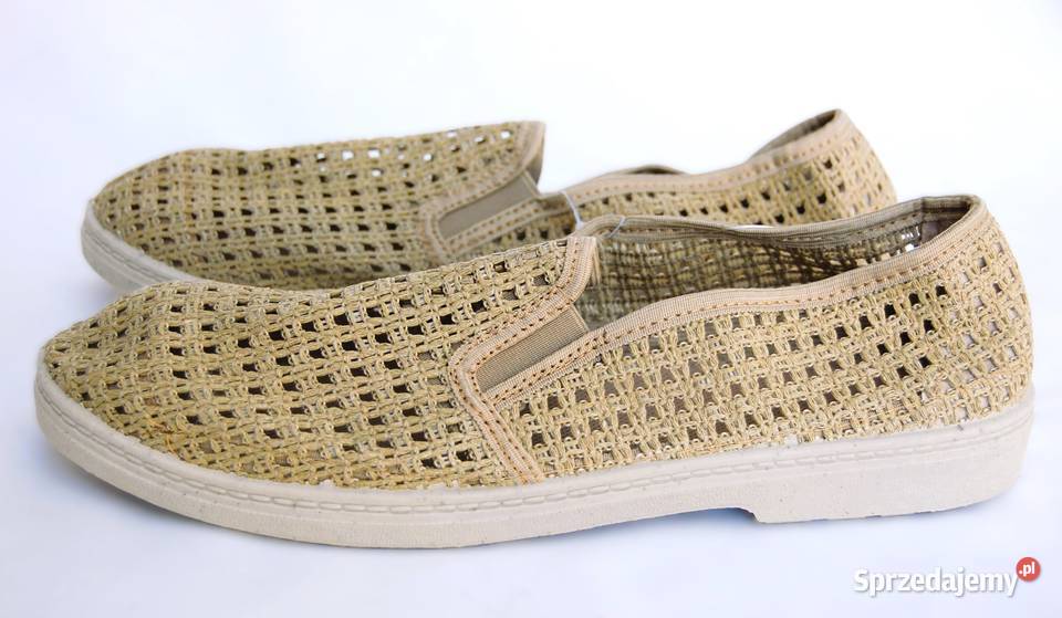 Półbuty z siatki tenisówki męskie khaki beż r46 Lublin
