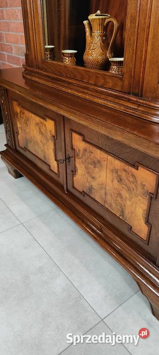 Ekskluzywna serwantka witryna dębowa Łagów
