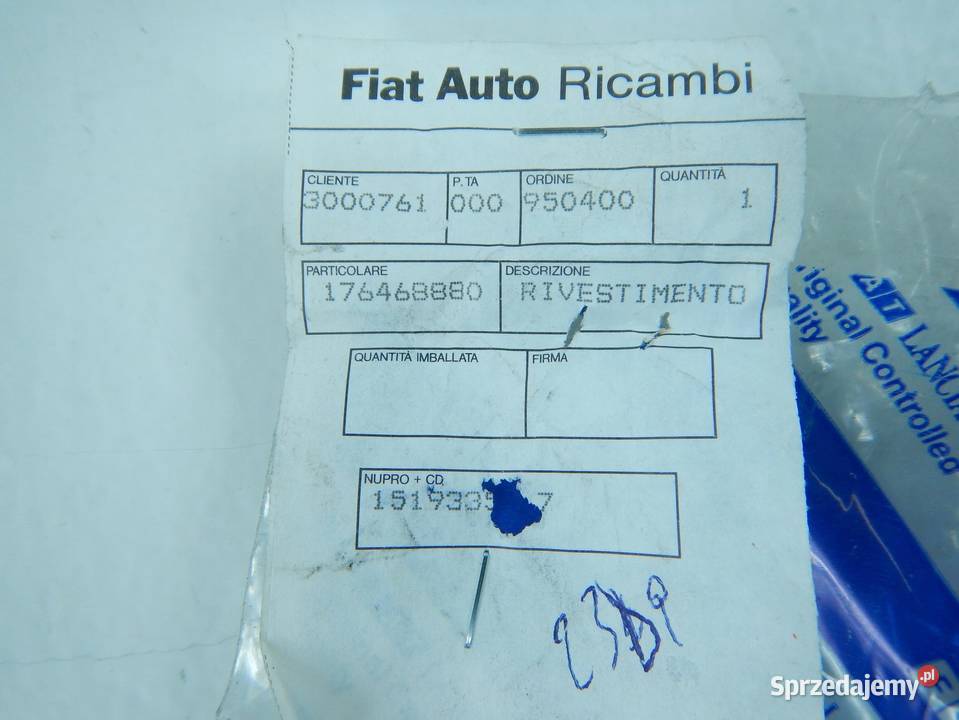 PLASTIK FOTELA KIEROWCY FIAT CROMA 9096 ORI ASO