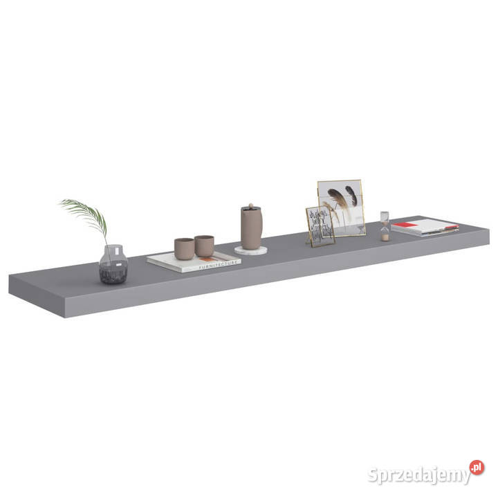 Półki ścienne 2 szare 120x235x38 MDF WM323863