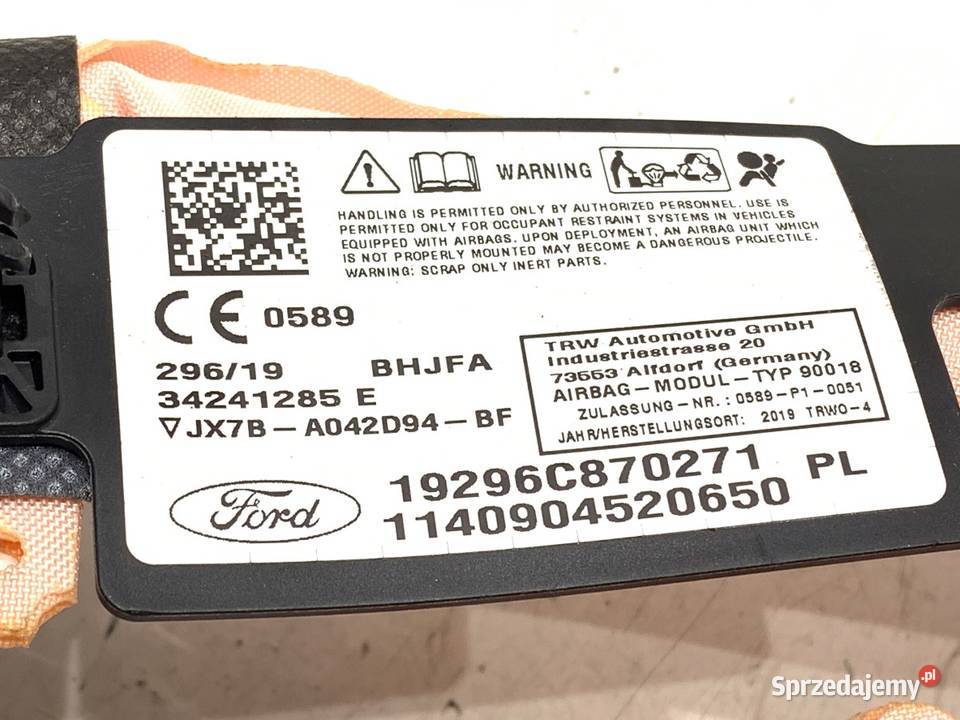 KURTYNA POWIETRZNA PRAWY FORD FOCUS IV