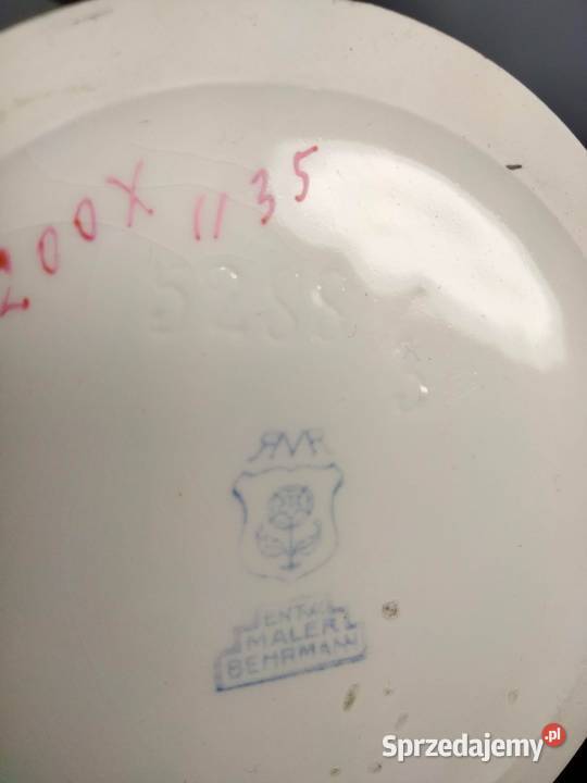 Stara porcelana duży wazon ręcznie mal ABerhmann Gniezno