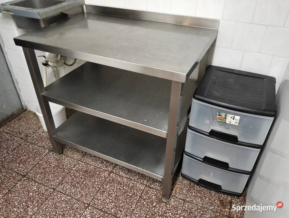 Stół gastrnomiczny z 2ma półkami 90x60x85 Gastronomia Słupia Kapitulna sprzedam